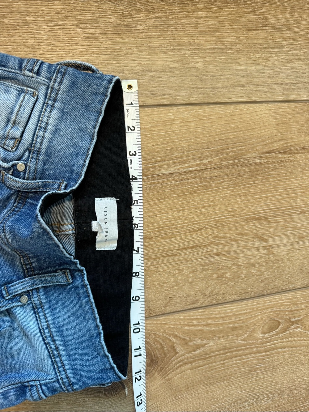 RISEN JEANS ISABELLA HIGH RISE PULL ON FLARE SIZE SMALL RAW HEM - Picture 7 of 14